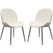 Session 2-Pack Dining Chair in Ivory Boucle w/ Black Powder Cosat Metal Leg image