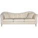 Ava Sofa in Sand Linen Fabric w/ Gold Leg image