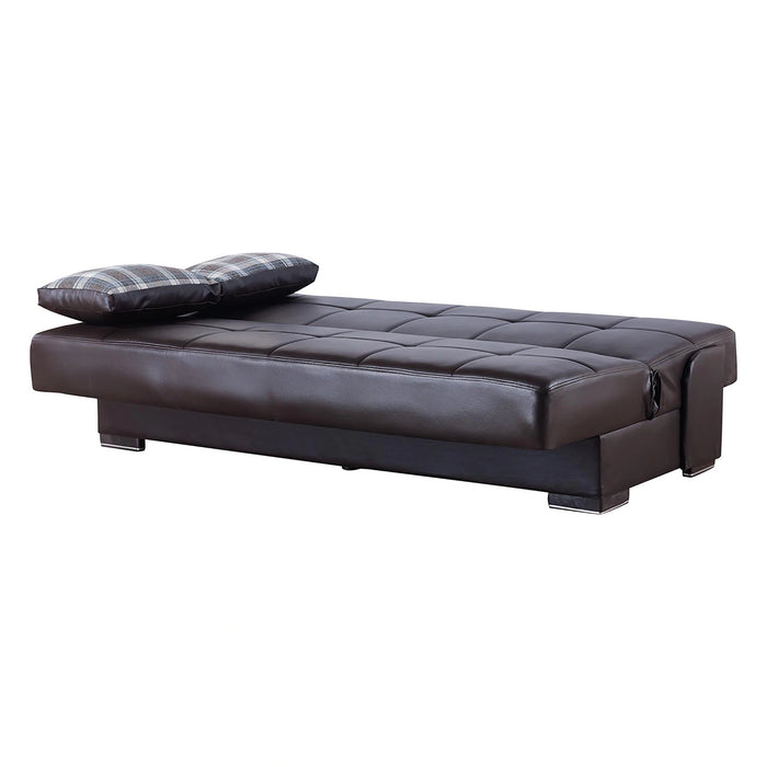 Ottomanson Soho Collection Upholstered Convertible Sofabed with Storage