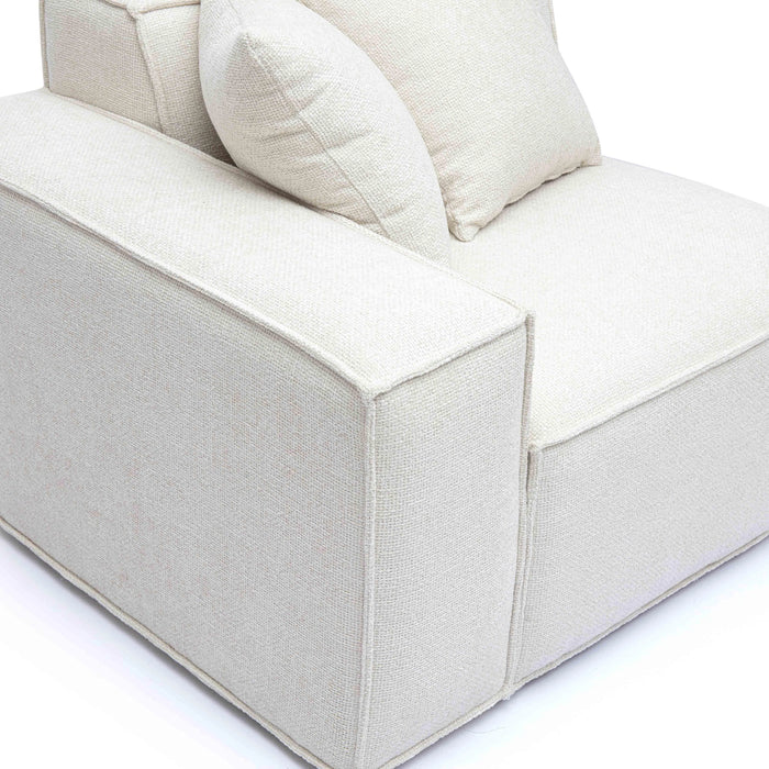 Mindy Performance Chenille Basketweave Modular Corner Chair