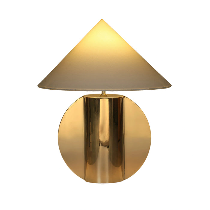 Geo Semi-Circled Chrome Table Lamp