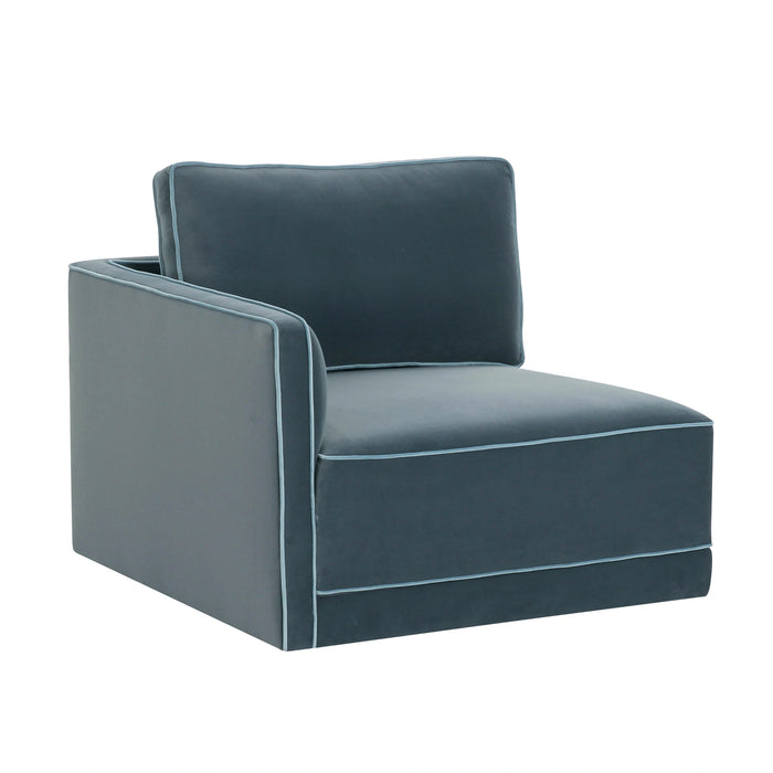 Willow Performance Velvet Modular LAF Corner Chair