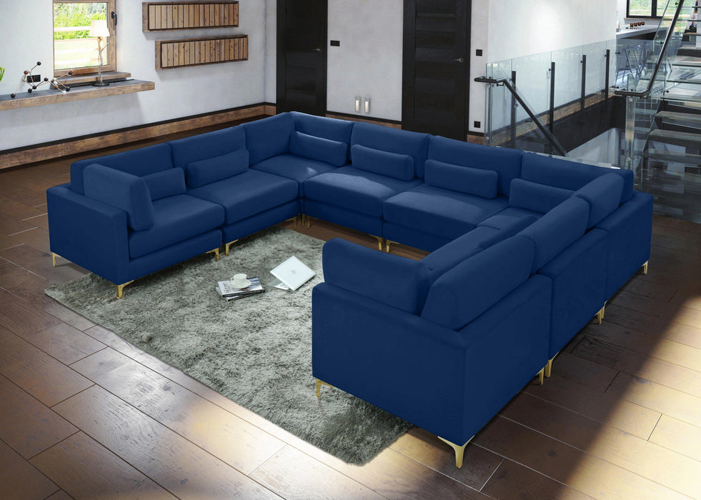 Julia Navy Velvet Modular Sectional (8 Boxes)