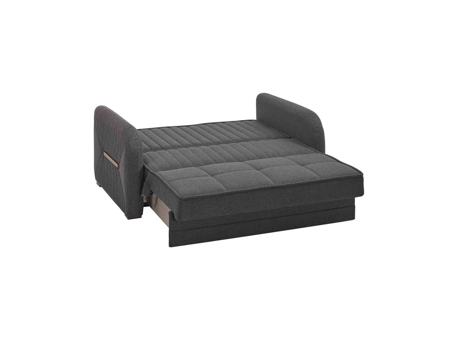 Ottomanson Speedy Collection Upholstered Convertible Loveseat with Storage