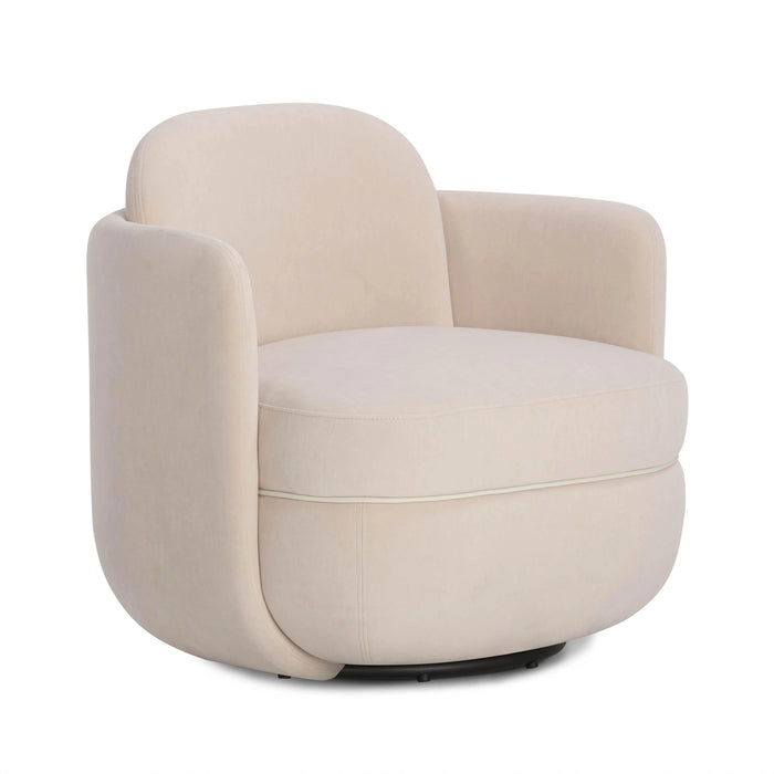 Wolfie Performance Velvet Swivel Accent Chair