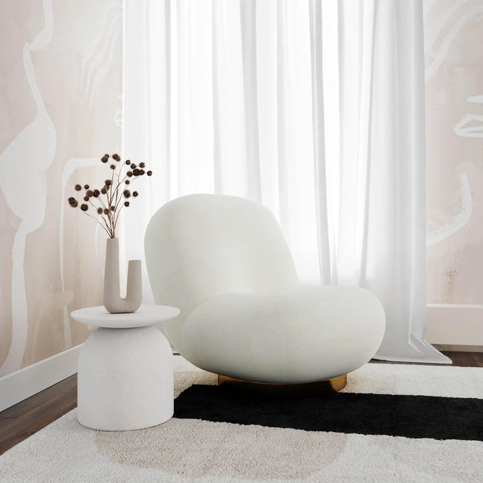 Aloe White Indoor/Outdoor Concrete Side Table