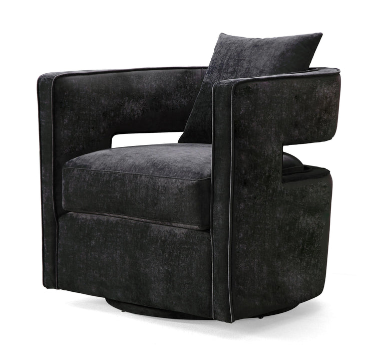 Kennedy Performance Velvet Swivel Accent Chair