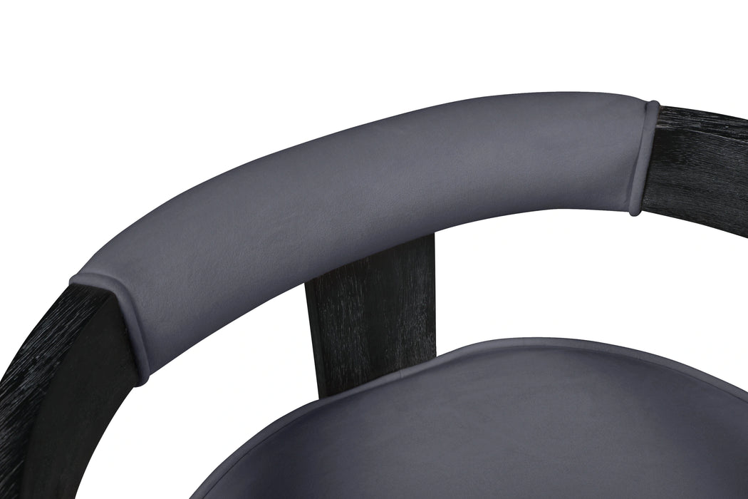Regency Grey Velvet Dining Chair