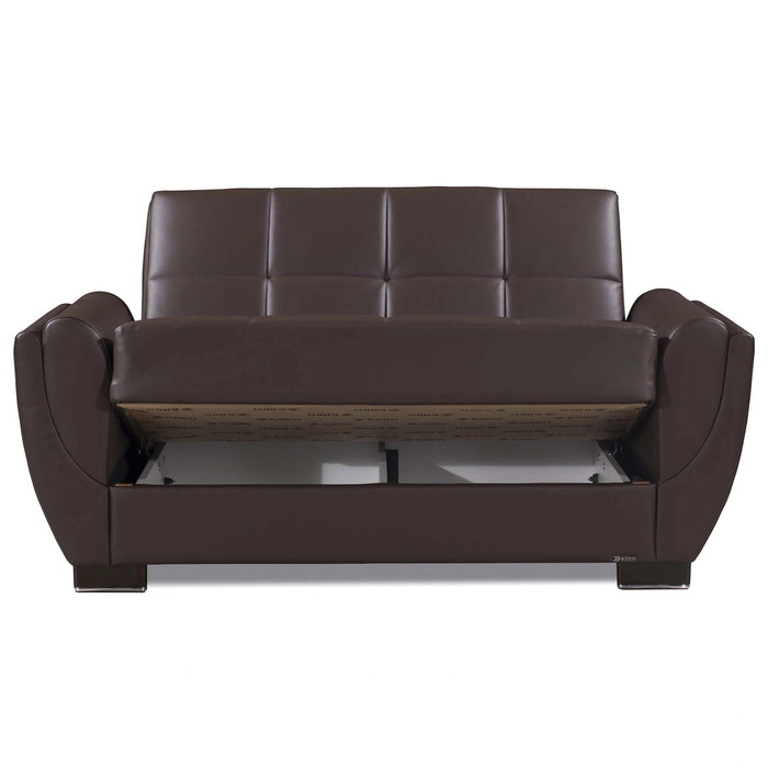 Ottomanson Armada Air Collection Upholstered Convertible Loveseat with Storage