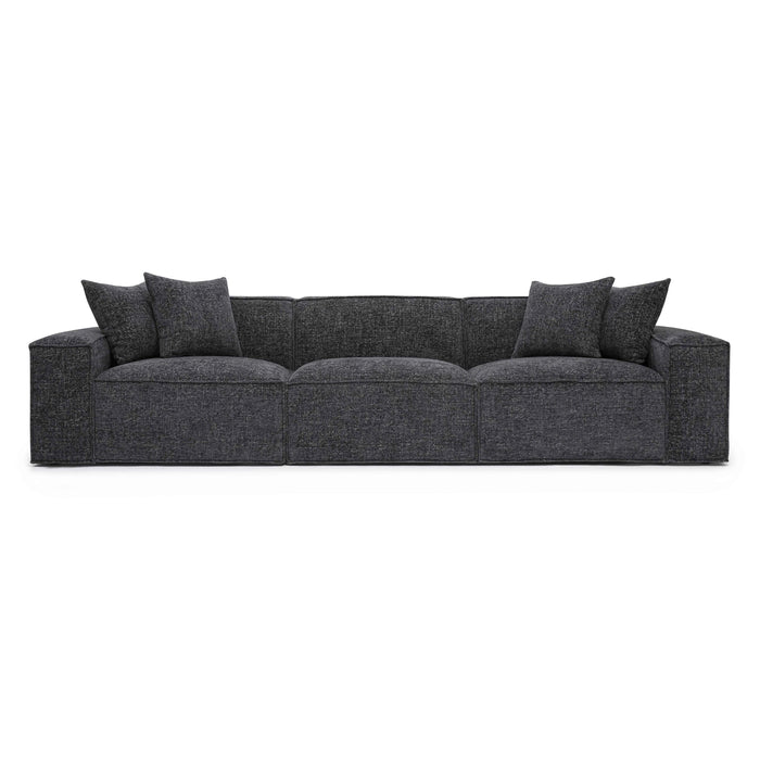 Mindy 115" Performance Chenille Basketweave Modular Sofa
