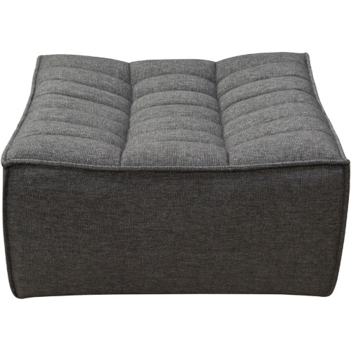 Marshall Scooped Seat Ottoman in Grey Fabric