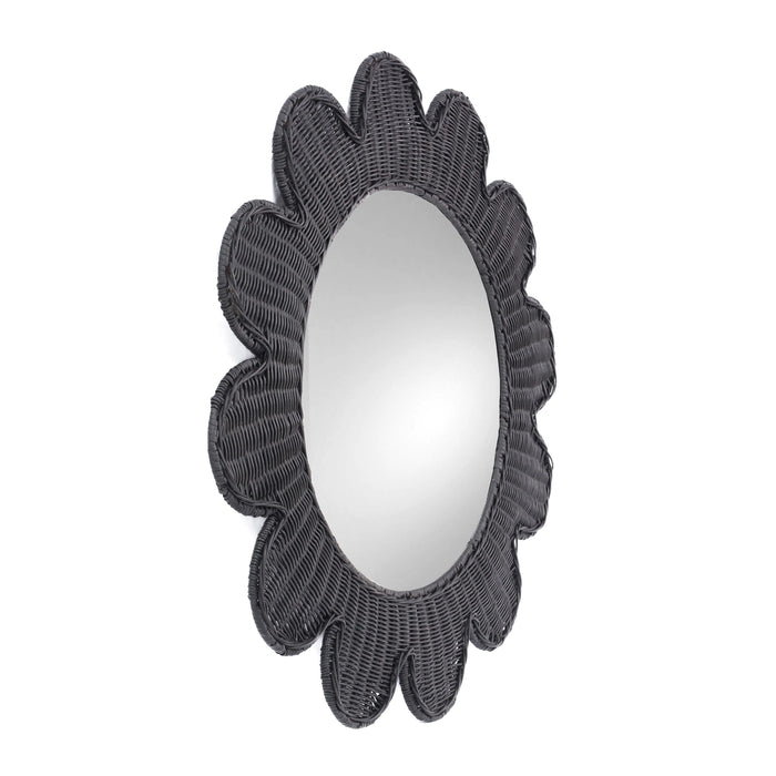 Coralie 33.4" Rattan Round Wall Mirror