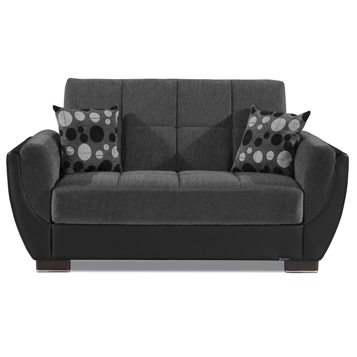 Ottomanson Armada Air Collection Upholstered Convertible Loveseat with Storage