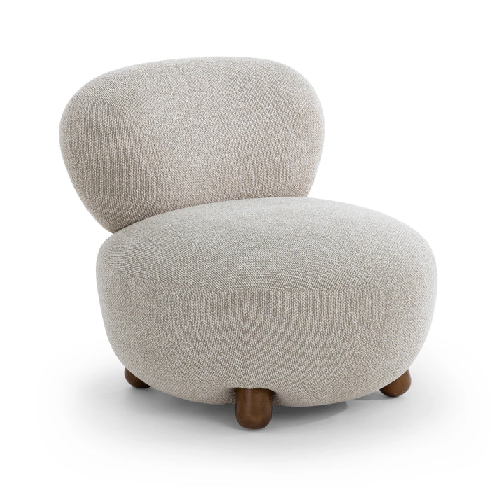 Pucker Warm Grey Performance Boucle Accent Chair