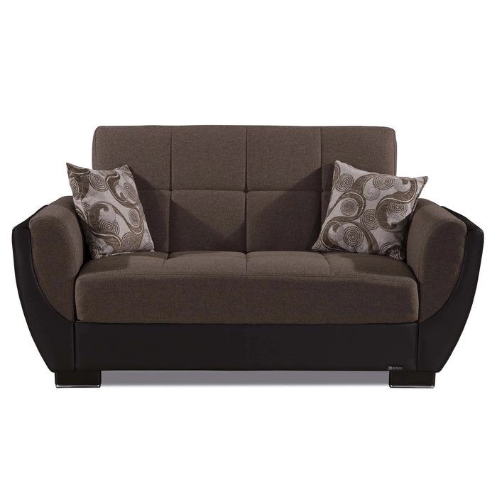 Ottomanson Armada Air Collection Upholstered Convertible Loveseat with Storage