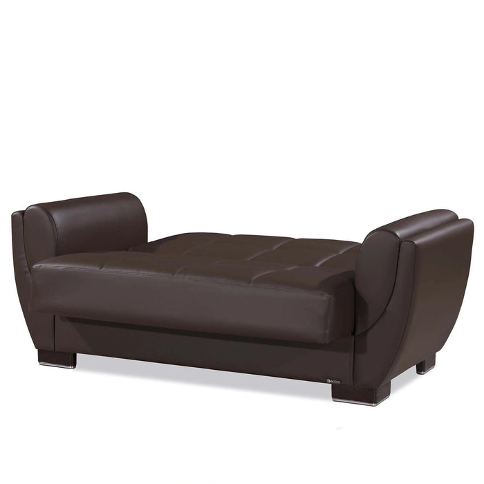 Ottomanson Armada Air Collection Upholstered Convertible Loveseat with Storage