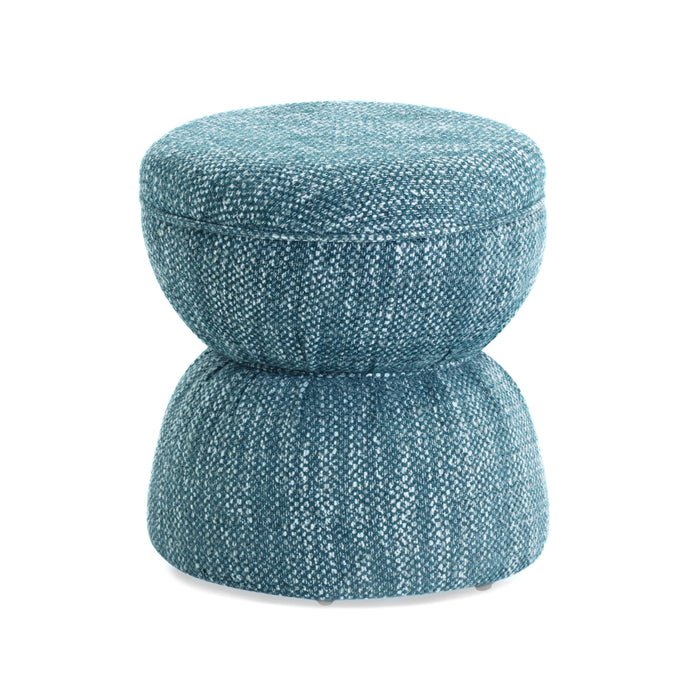 Tomlin Ruched Performance Fabric Game Ottoman