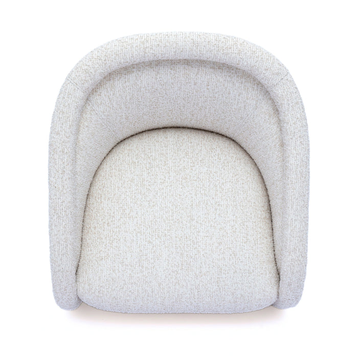 Clarke Cream Performance Boucle Swivel Accent Chair