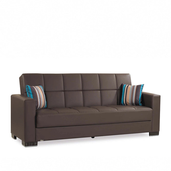 Ottomanson Armada Collection Upholstered Convertible Sofabed with Storage