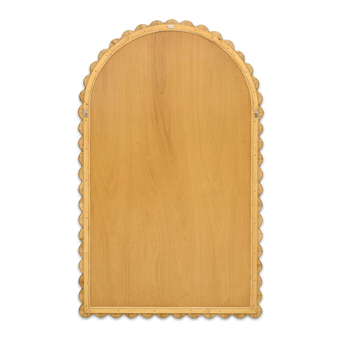 Bama 48" x 79" Jumbo Natural Rattan Arched Wall Mirror