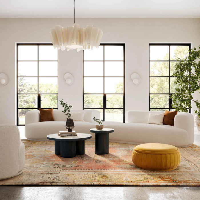 Fickle 3-Piece Cream Performance Boucle Modular Sectional