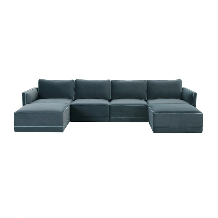 Willow 6-Piece Performance Velvet Modular U Sectional