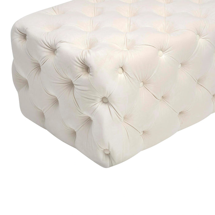 Kaylee 49" Performance Velvet Tufted Jumbo Ottoman