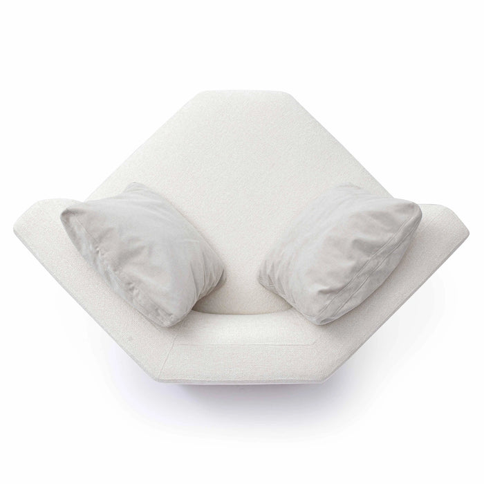 Perry Cream Performance Chenille Modular Wedge Corner Chair