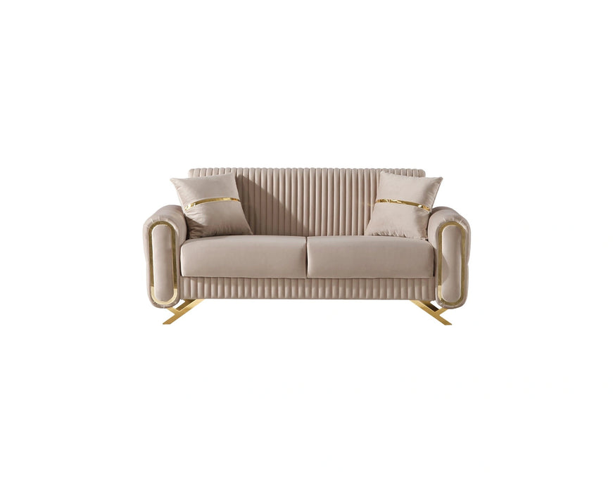 Royal Convertible Loveseat Beige