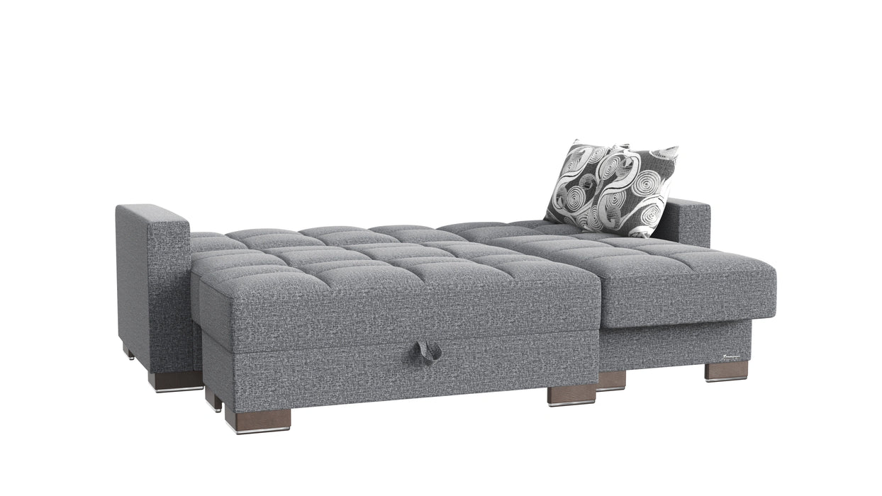Ottomanson Armada Collection Upholstered Convertible Chaise Lounge with Storage