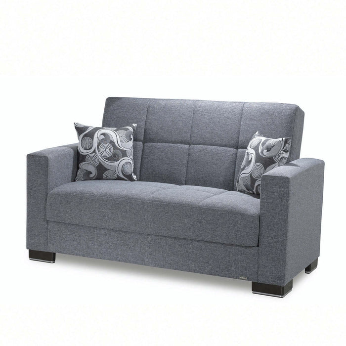 Ottomanson Armada Collection Upholstered Convertible Loveseat with Storage
