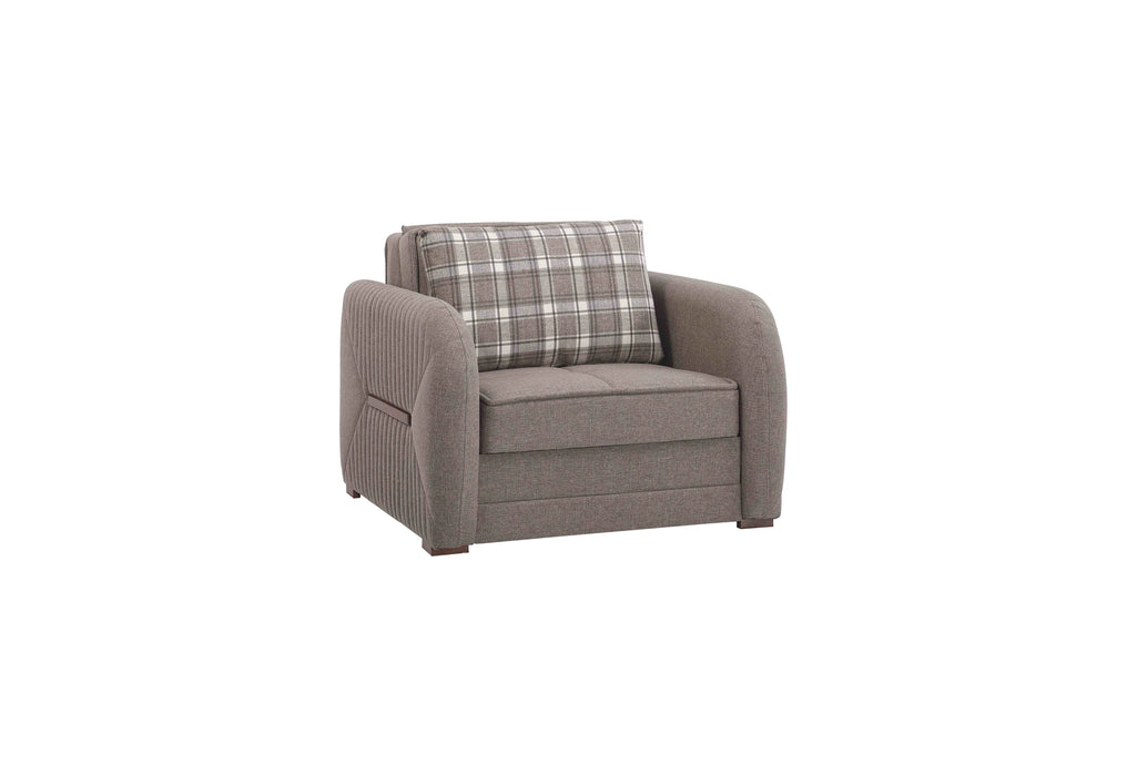Ottomanson Speedy Collection Upholstered Convertible Armchair with Storage