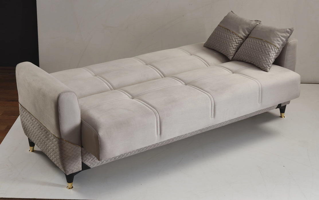 Ottomanson Samba Collection Upholstered Convertible Sofabed with Storage