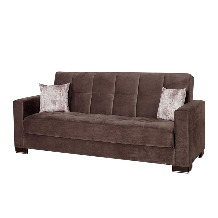 Ottomanson Armada Collection Upholstered Convertible Sofabed with Storage