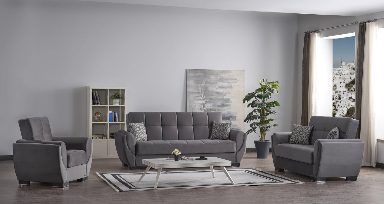 Ottomanson Armada Air Collection Upholstered Convertible Sofabed with Storage