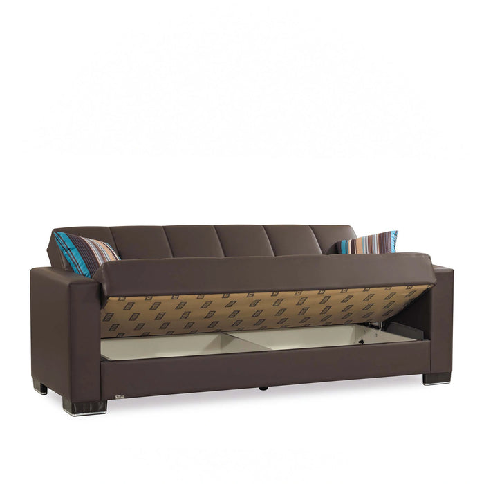 Ottomanson Armada Collection Upholstered Convertible Sofabed with Storage