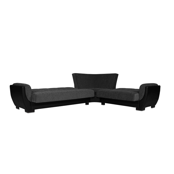 Ottomanson Armada Air Collection Upholstered Convertible Sectional with Storage