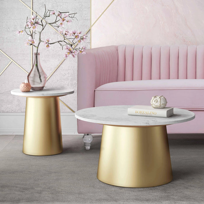 Bleeker 31" Marble Round Coffee Table