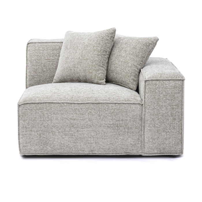 Mindy Performance Chenille Basketweave Modular Corner Chair