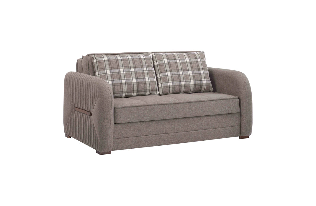 Ottomanson Speedy Collection Upholstered Convertible Loveseat with Storage