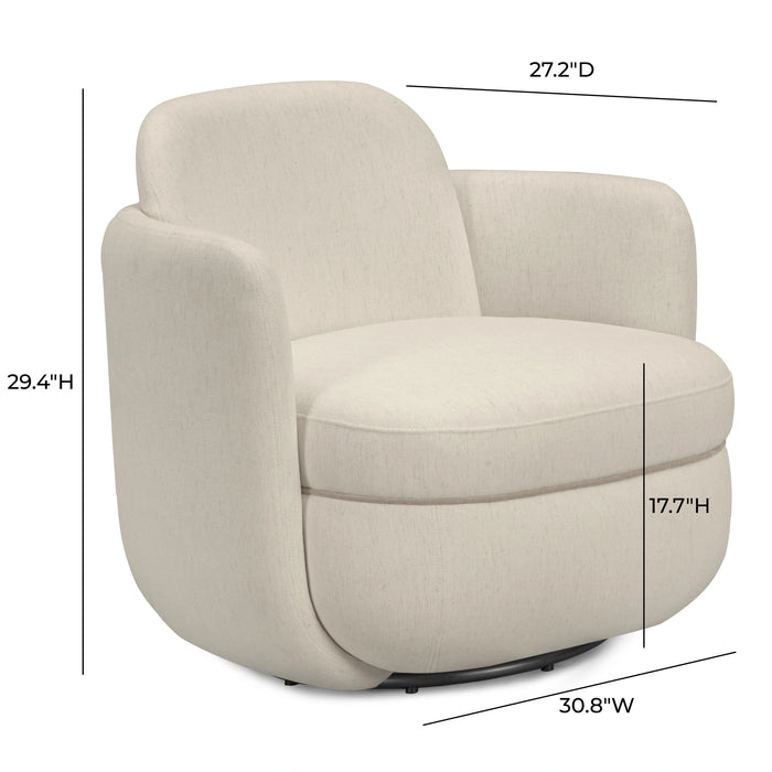 Wolfie Performance Chenille Swivel Accent Chair
