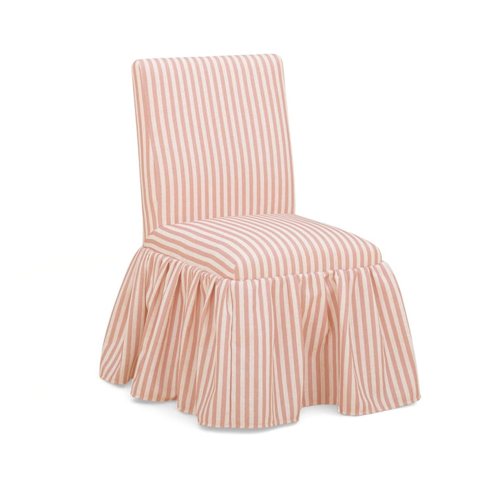 Gertrude Striped Performance Linen Skirted Dining Chair