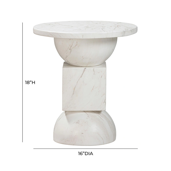 Chip Faux Marble Indoor/Outdoor Side Table