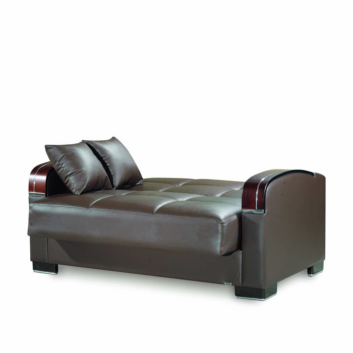 Ottomanson Mobimax Collection Upholstered Convertible Loveseat with Storage