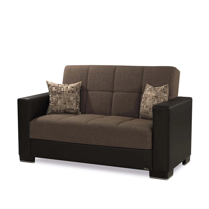 Ottomanson Armada Collection Upholstered Convertible Loveseat with Storage