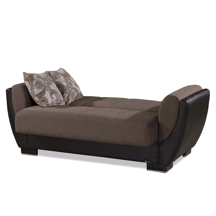 Ottomanson Armada Air Collection Upholstered Convertible Loveseat with Storage