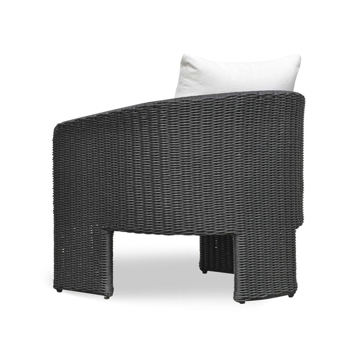 Alexa Rattan Performance Fabric Outdoor Accent Chair