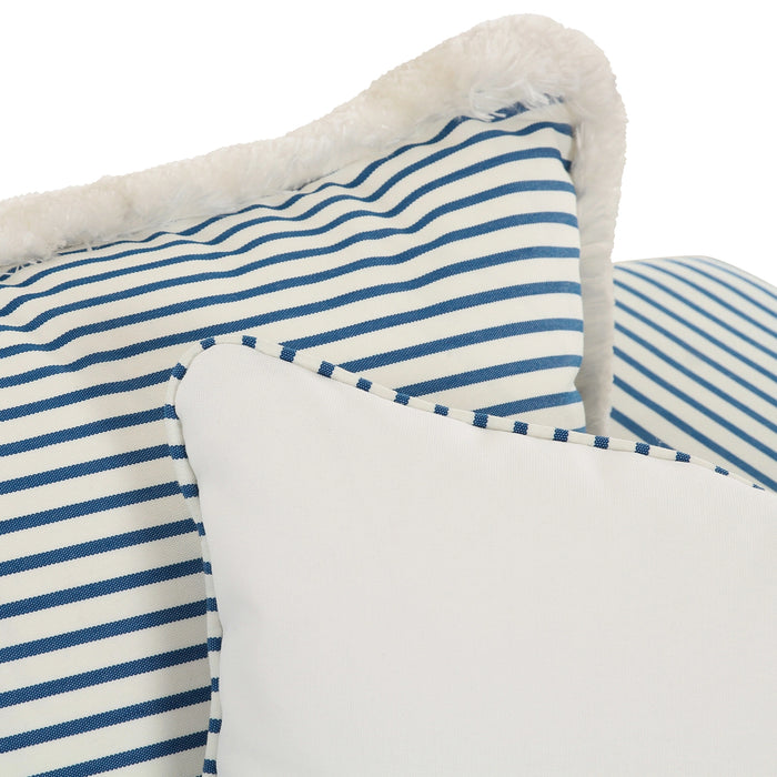 Salty 84.5" Striped Contract-Grade Indoor/Outdoor Sofa