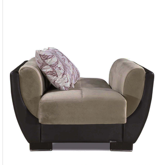Ottomanson Armada Air Collection Upholstered Convertible Armchair with Storage
