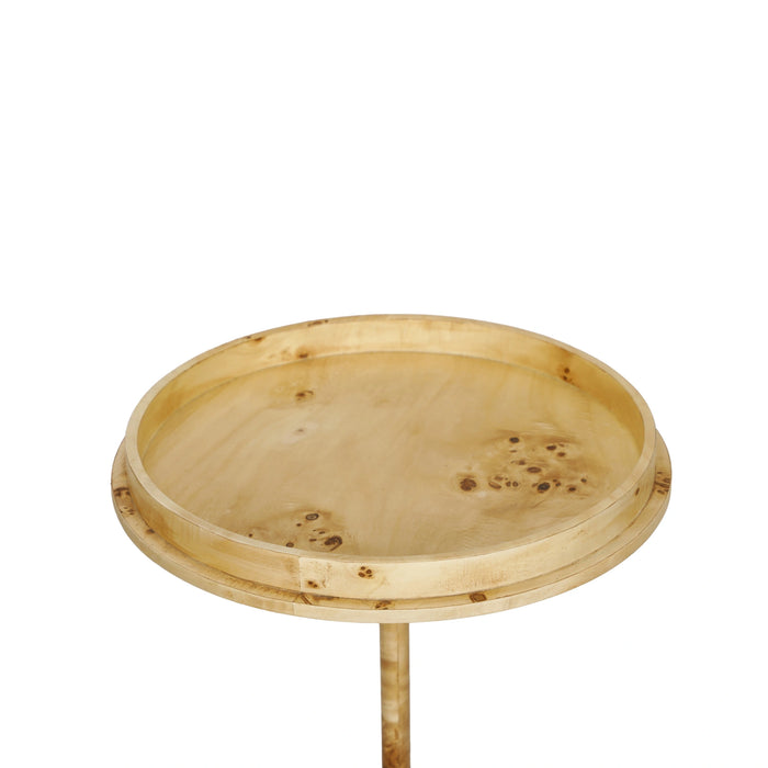 Destin Natural Burl Contract-Grade Side Table